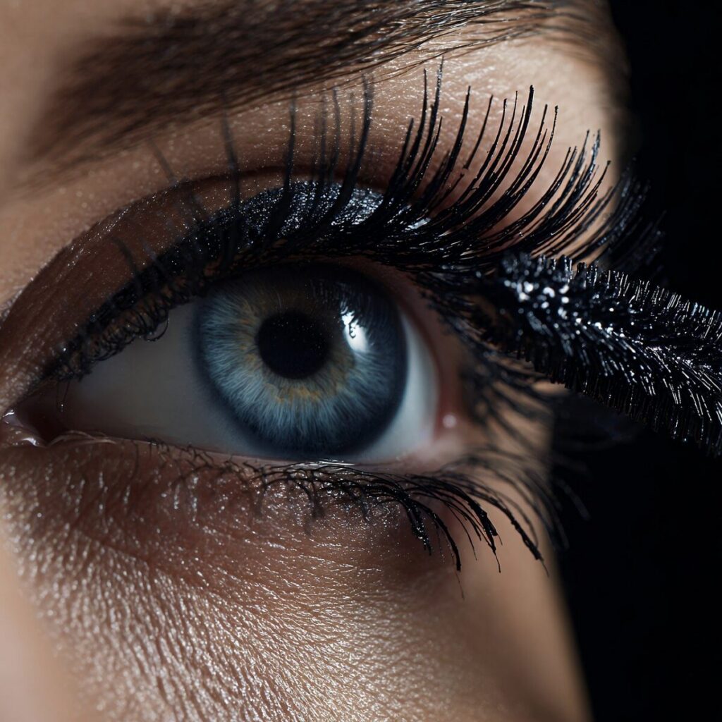 ai generated, eye, macro, lash, iris, cosmetic, makeup, beauty, closeup, detail, mascara, eyeliner, skin, glamour, fashion, shadow, aesthetic, style, luxury, precise, natural, pure, modern, trendy, elegant